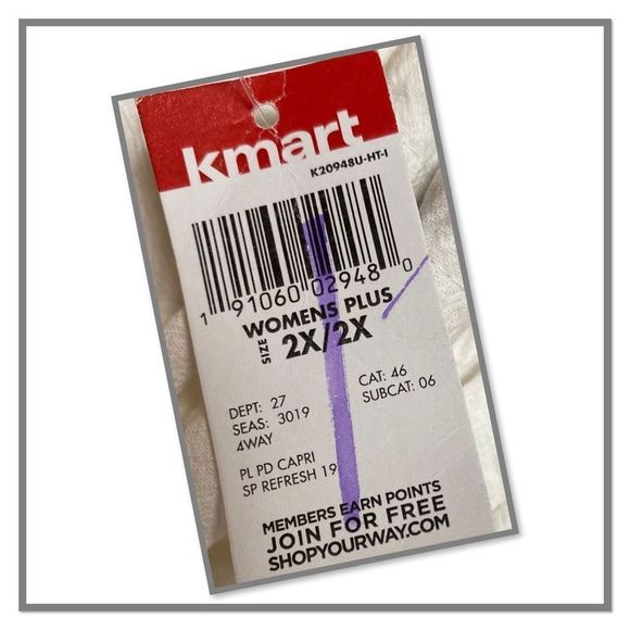 Basic Editions Size 2X White Capris - Picture 7 of 9